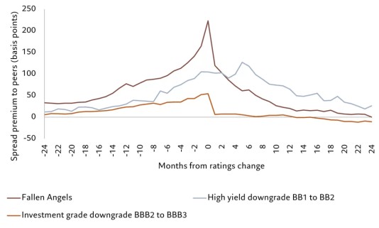 Fallen angels spread premium chart